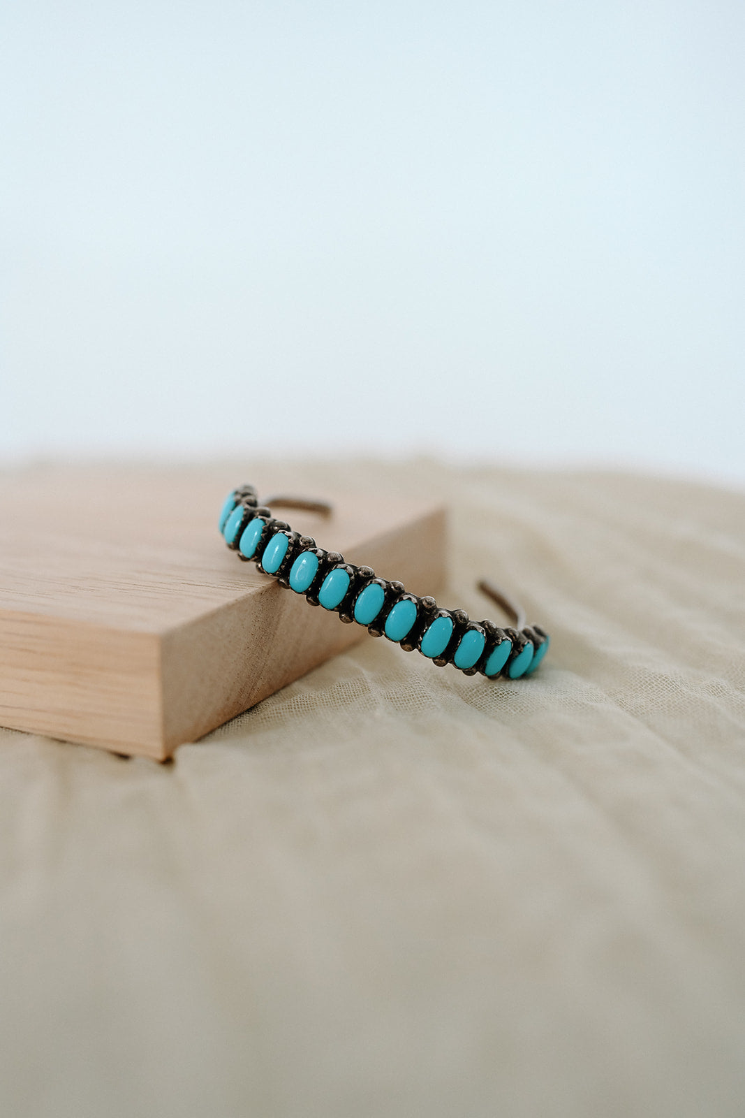 Vintage 16 Stone Turquoise Bracelet a stacker