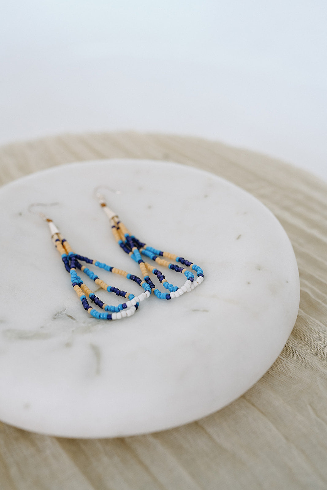 Mesa Sky Hand Beaded Earrings