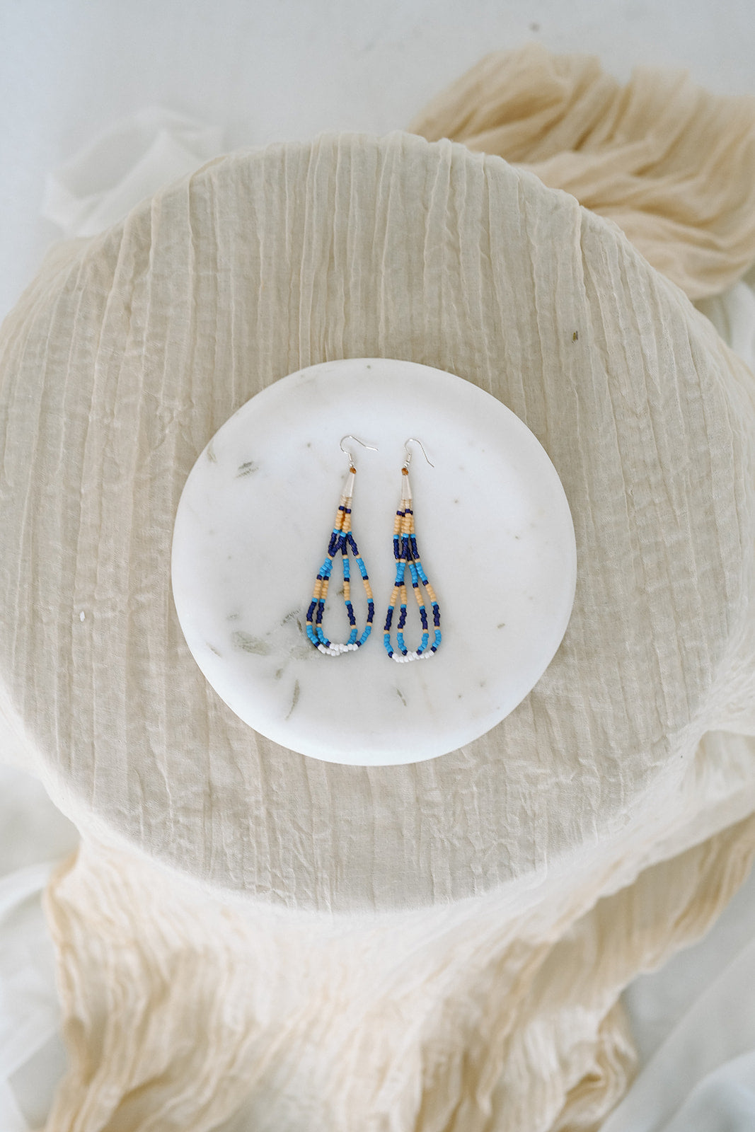 Mesa Sky Hand Beaded Earrings
