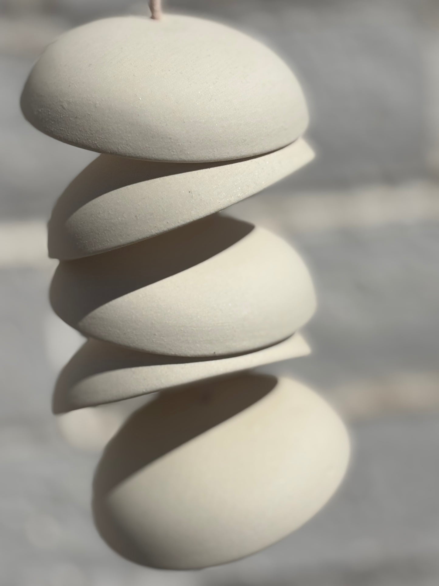 Wind Chimes Handmade Ceramic- Natural