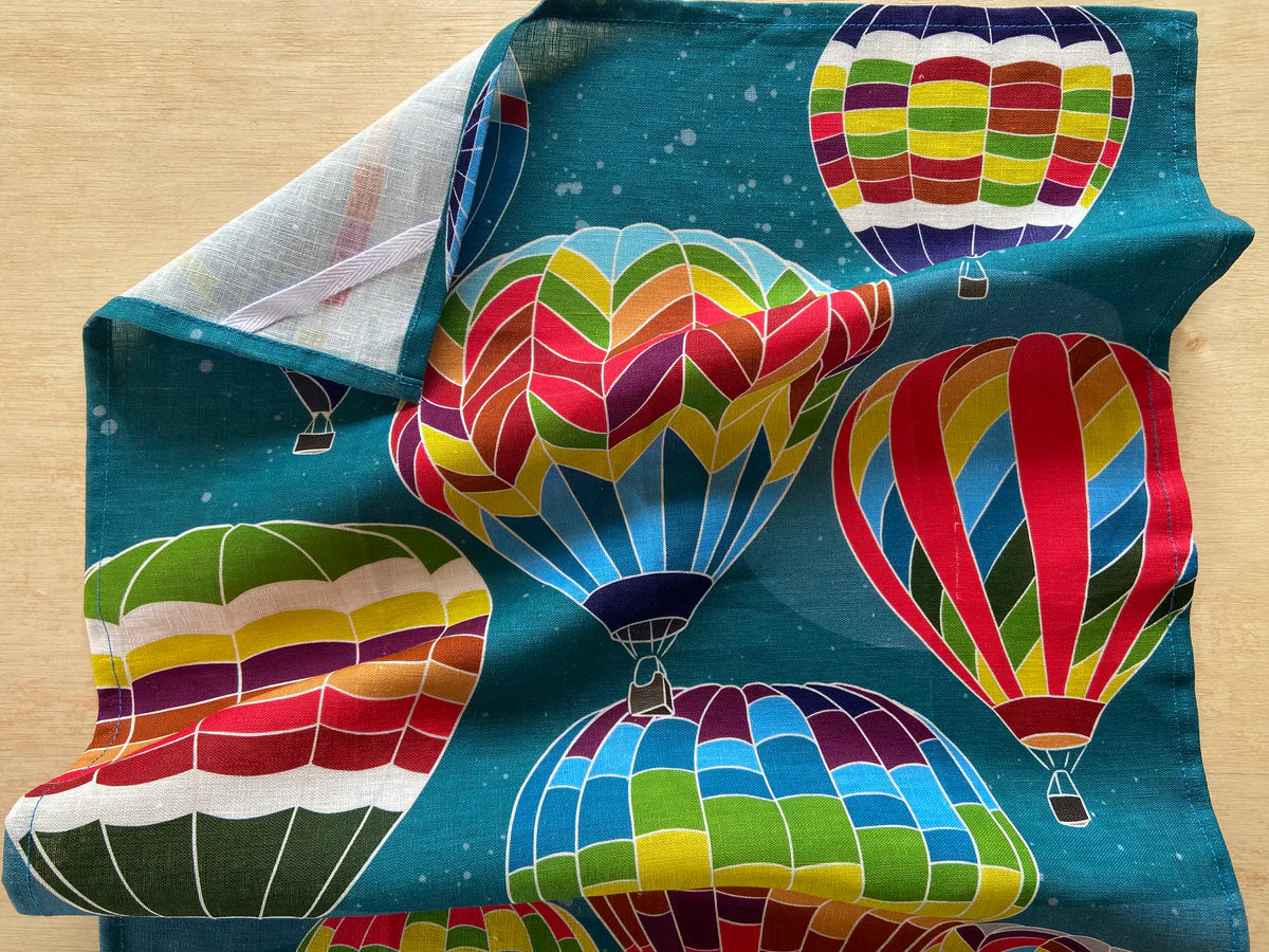 Ballon Fiesta Tea Towel by artist, Jen Fox