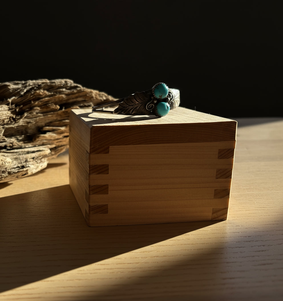 One of a Kind Two Turquoise Stone Vintage Bracelet