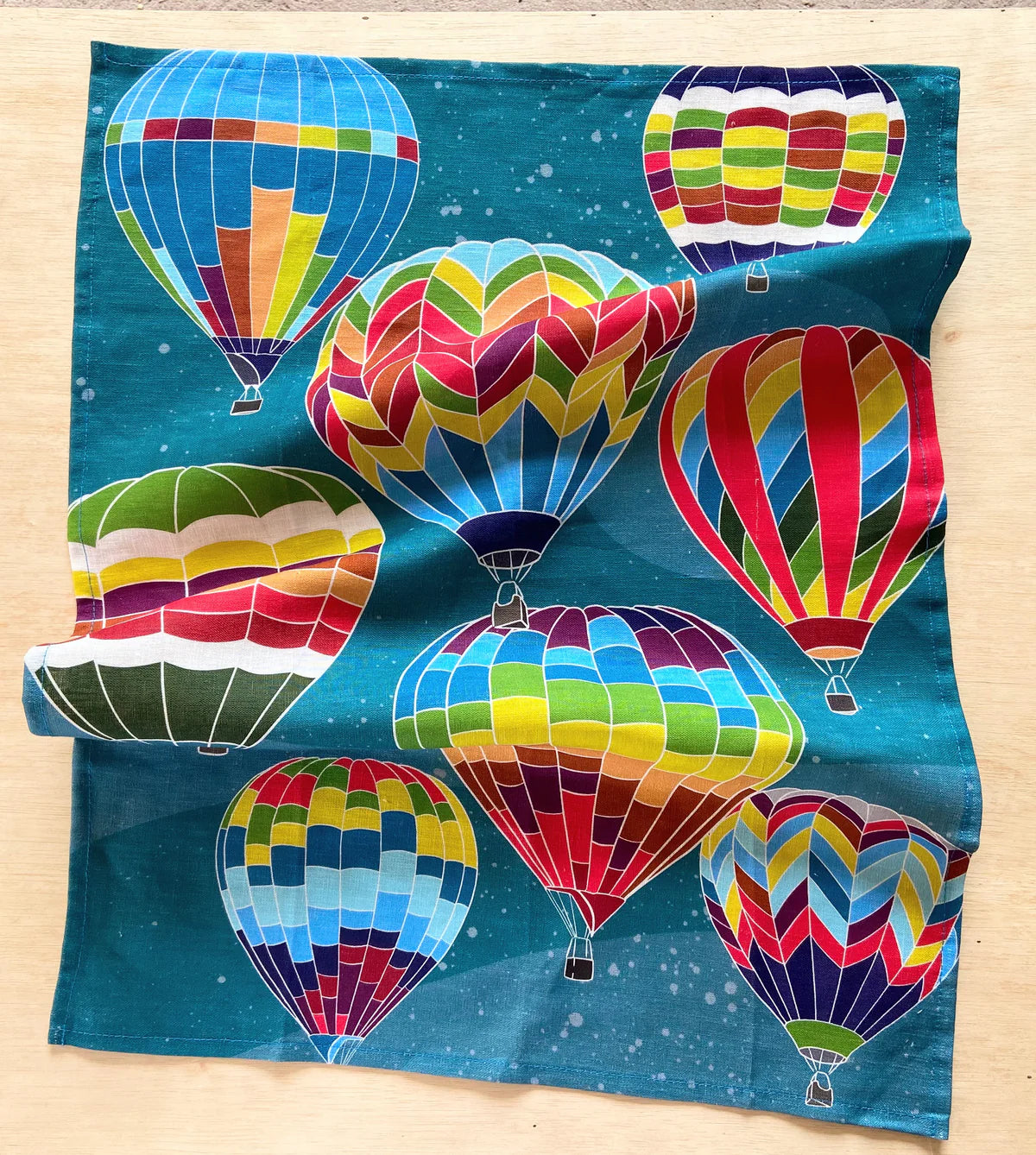 Ballon Fiesta Tea Towel by artist, Jen Fox