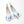 Load image into Gallery viewer, Hand Beaded Shimmery Silver Earrings