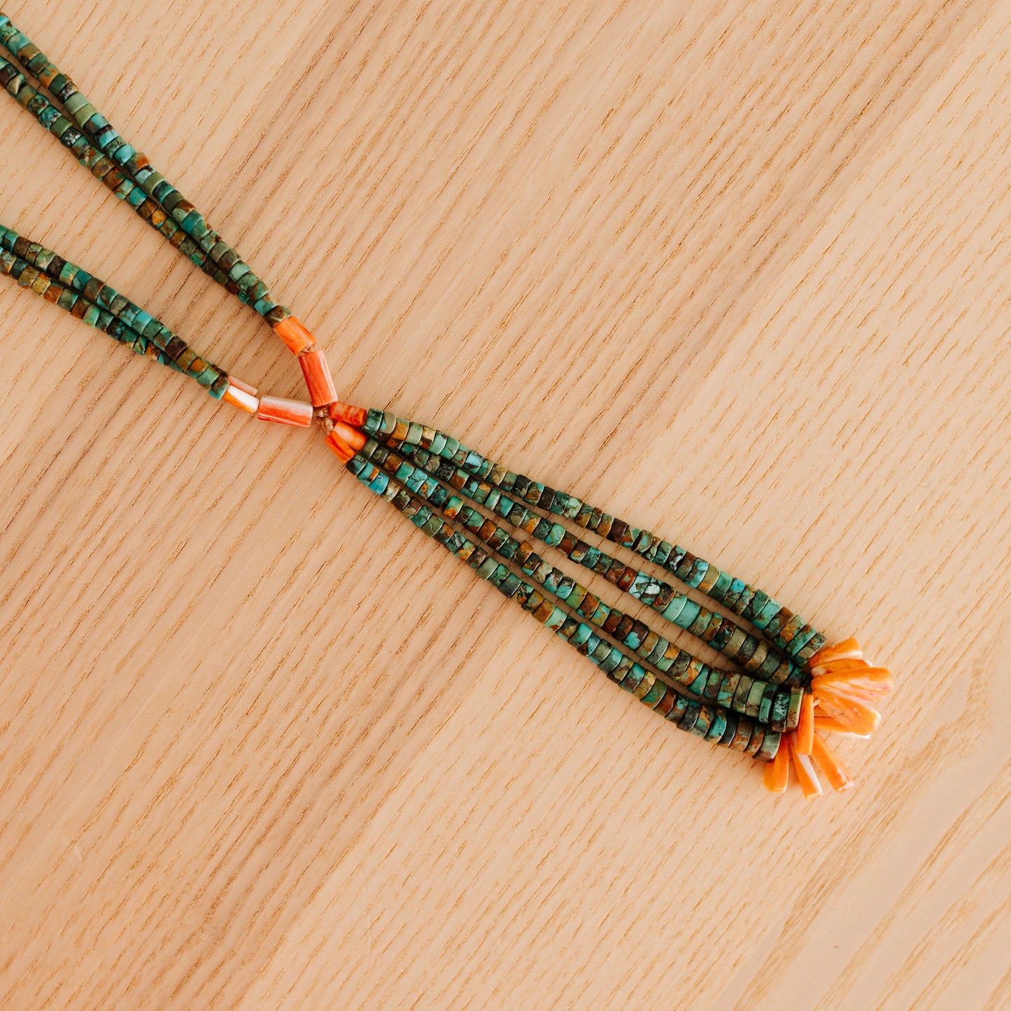 Turquoise and Spiny Oyster Jaclaw Necklace