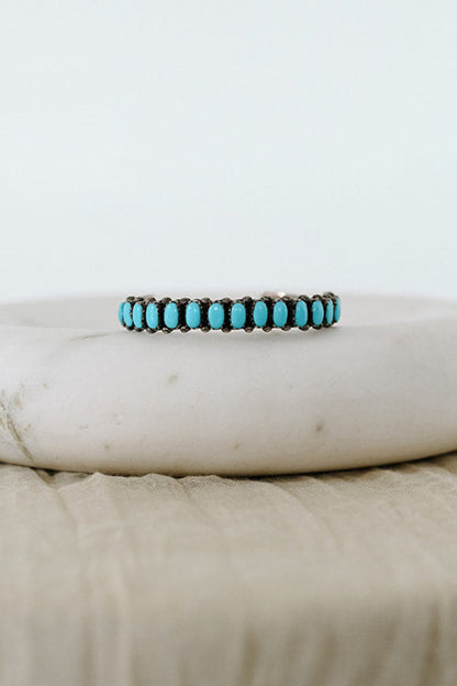Vintage 16 Stone Turquoise Bracelet a stacker