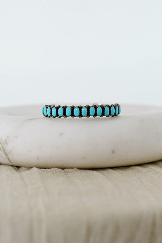 Vintage 16 Stone Turquoise Bracelet a stacker