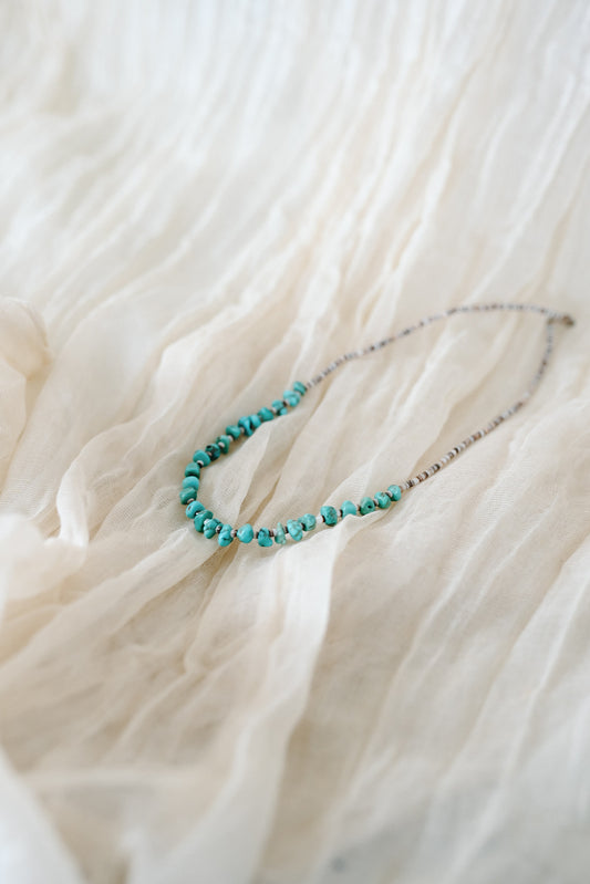 Vintage 27 Turquoise Stone Necklace