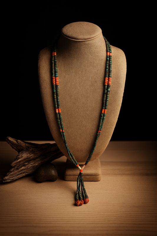 Turquoise and Spiny Oyster Jaclaw Necklace