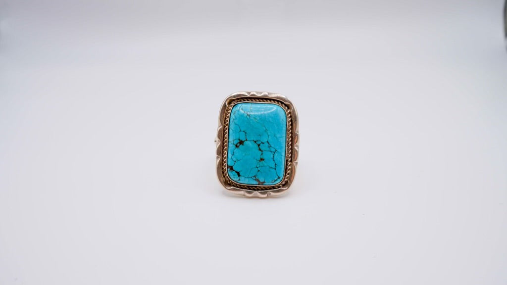 Vintage Square Turquoise Ring