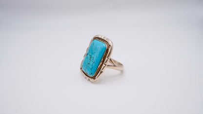 Vintage Square Turquoise Ring