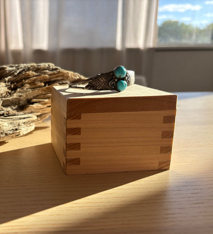 One of a Kind Two Turquoise Stone Vintage Bracelet