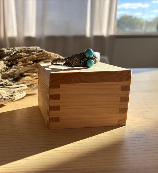 One of a Kind Two Turquoise Stone Vintage Bracelet