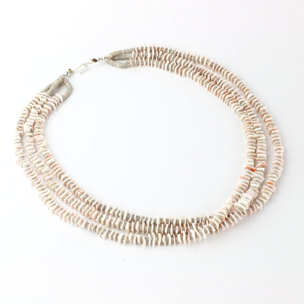3 Strand White Shell Necklace