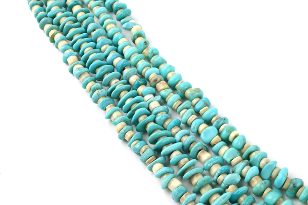 Turquoise 5 Strand Necklace