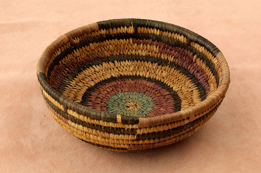 Vintage Artisan Hand Woven Bowl