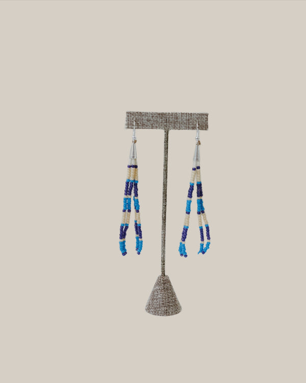 Mesa Sky Hand Beaded Earrings