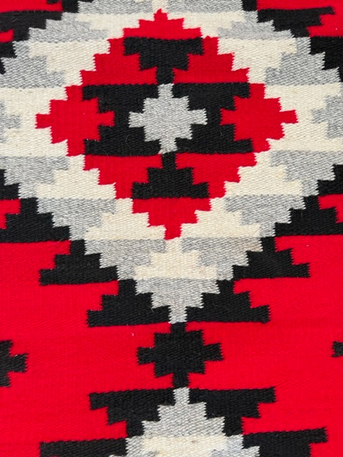 One of a Kind Vintage Circa 1960's Navajo Wool Rug 3x5